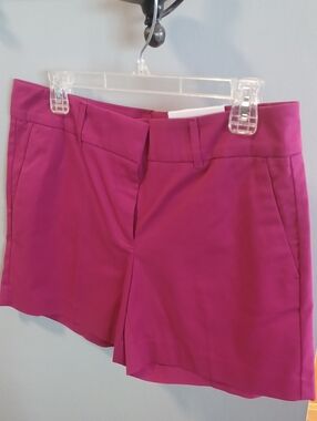 Ann Taylor Factory Women's Magenta Pull-On Dress Shorts New With Tags